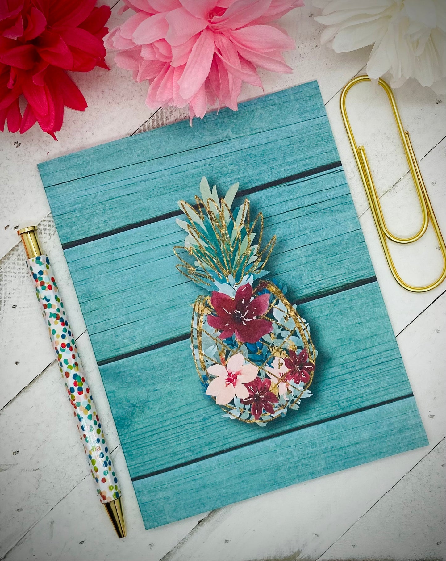 Everyday Greeting Card - Rustic Pineapple - Single Greeting Card