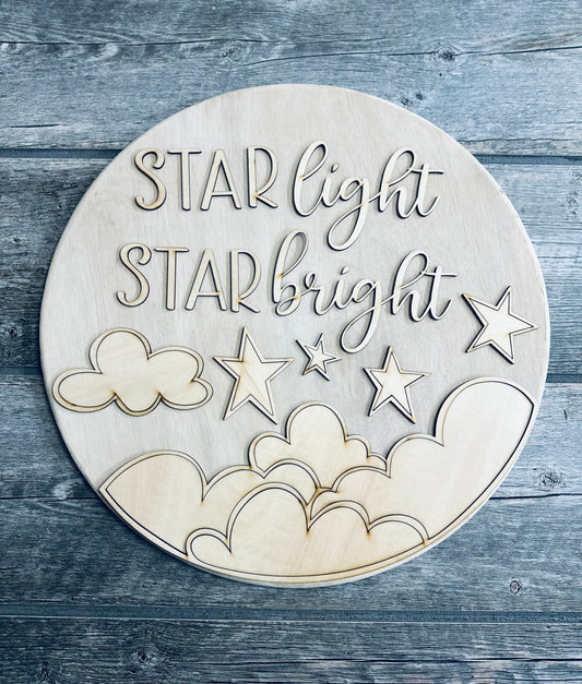 Take & Paint DIY Wooden Sign Kit - Star Light Star Bright