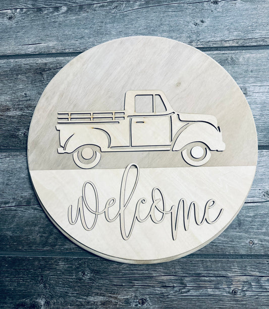 Take & Paint DIY Wooden Sign Kit - Vintage Truck