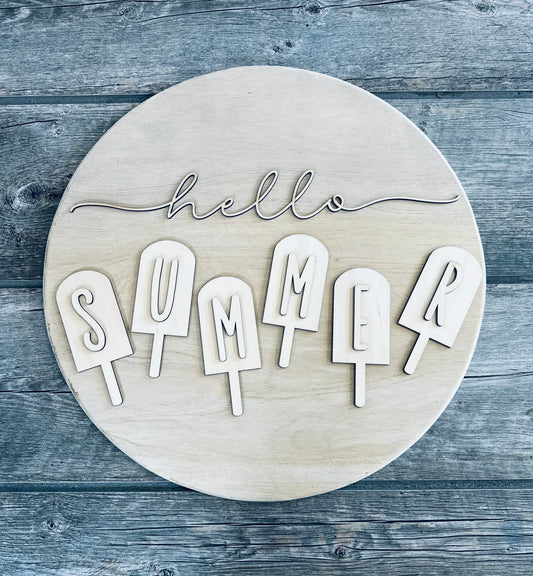 Take & Paint DIY Wooden Sign Kit - Hello Summer