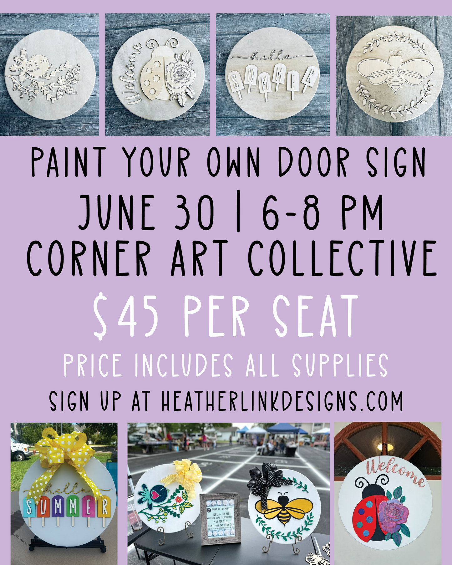 Paint your own door hanger!